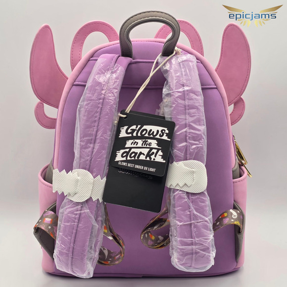 Loungefly Disney Lilo & Stitch Angel Pumpkin Glow-In-The-Dark Mini Backpack main image 8